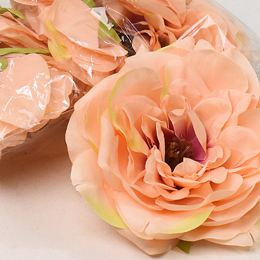 Artificial Peony Peach D13cm