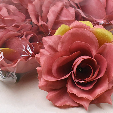 Artificial Rose Pink D11cm 