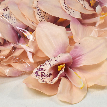 Artificial Orchid Pink/Peach D13cm 