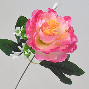 Pivoine artificiel Rose Foncé 38cm 