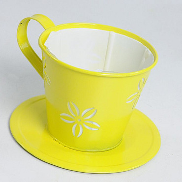 Zinc cup and saucer Jaune