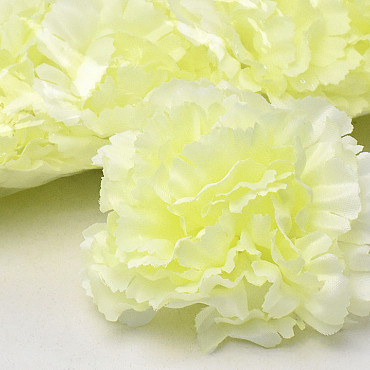 Artificial Carnation Yellow/Cream D9cm 