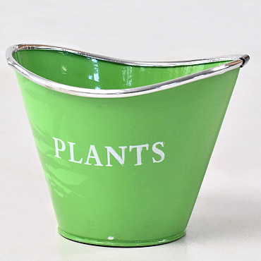 Pot de zinc H12cm Vert