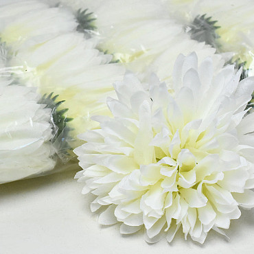 Chrysanthème Crème Artificielle D12cm