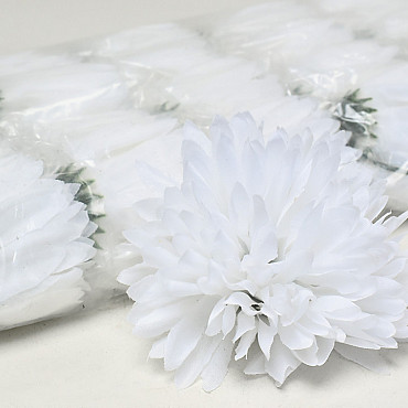 Chrysanthème Blanc Artificielle D12cm