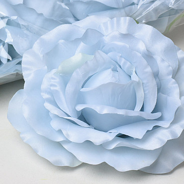 Künstliche Rose XXL Hell Blau D21cm