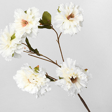 Artificial Carnation White 72cm