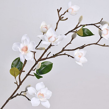 Tige de Magnolia Blanc Artificielle 90cm 