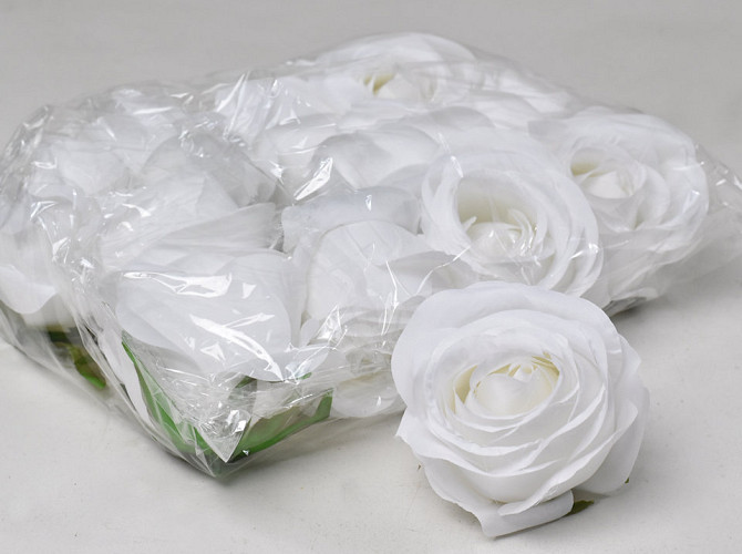 Artificial Rose White D9cm