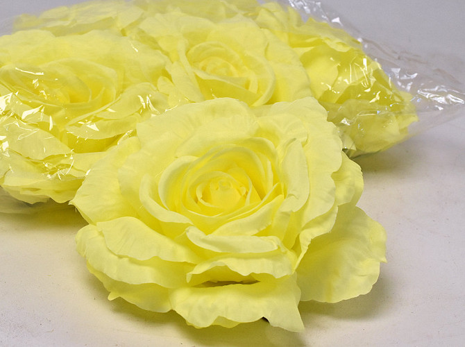 Artificial Rose Yellow D15cm