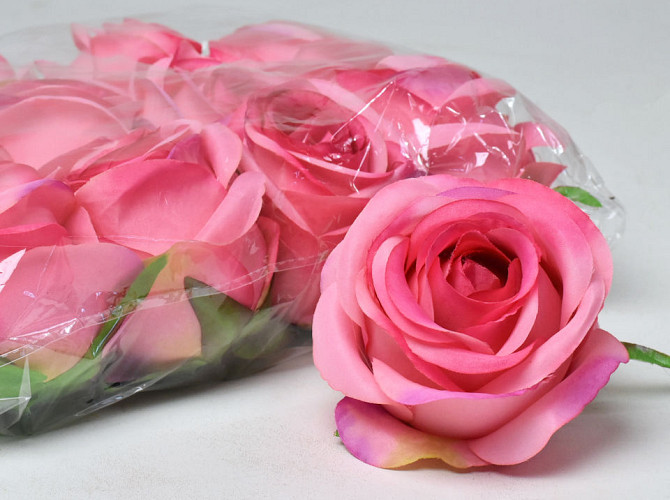 Artificial Rose Dark Pink D9cm