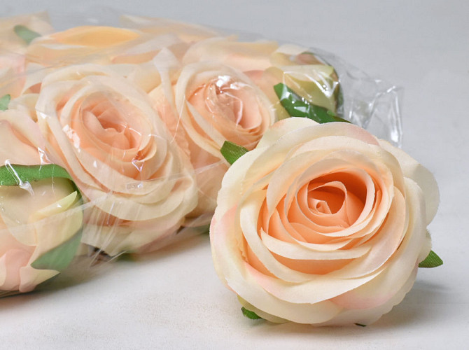 Artificial Rose Peach D9cm