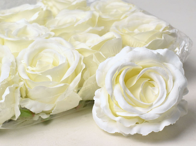 Artificial Rose Cream D10cm