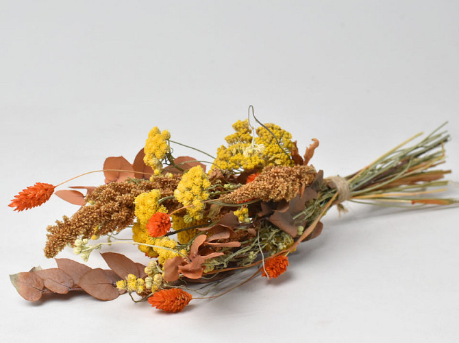 DIY Dried Flower Bouquet Orange/Yellow XL