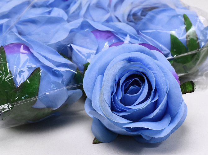 Artificial Rose Blue D9cm