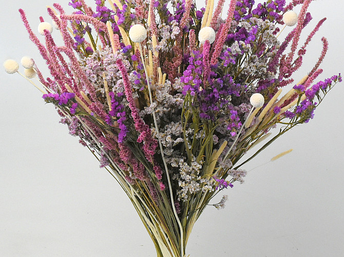 DIY Dried Flower Bouquet White/Pink XL