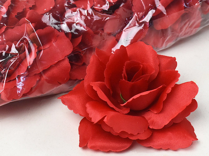 Artificial Rose Red D10cm