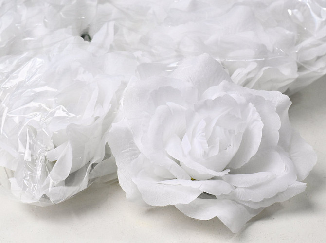 Artificial Rose White D10cm