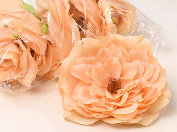 Artificial Peony Peach D13cm