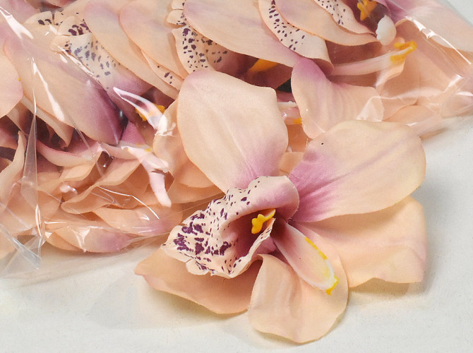 Artificial Orchid Pink/Peach D13cm 