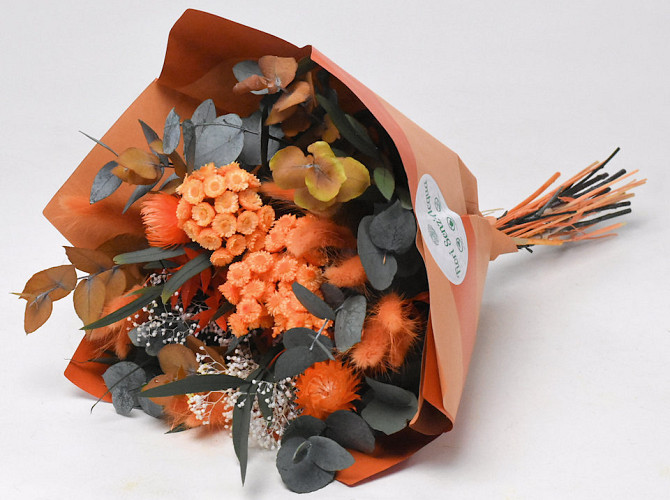 Dried Flower Bouquet Orange