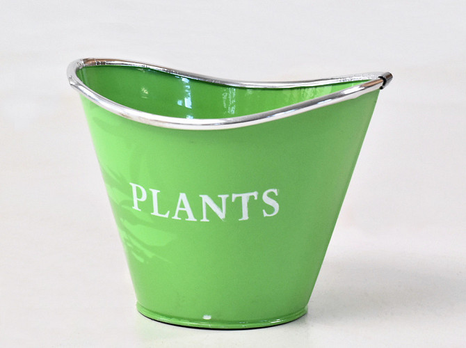 Zinc Pot H12cm Green