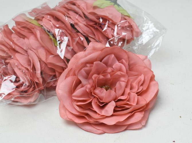 Artificial Peony Salmon D13cm