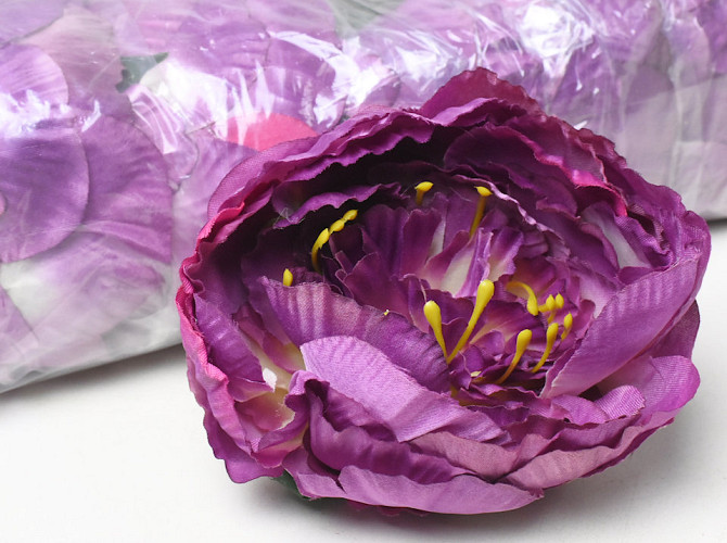 Artificial Peony Purple D16cm