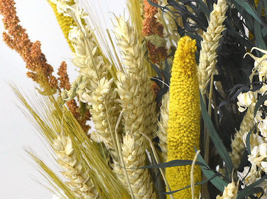 Dried Field Bouquet Natural/Yellow 45cm