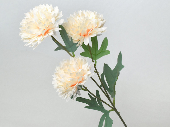 Artificial Chrysanthemum Light Peach 66cm 