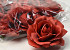 Rose Rouge Foncé Artificielle D11cm 