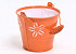 Pot de Zinc D12cm Orange