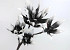 Foam Flower Spray White/Charcoal 85cm