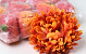 Künstliche Chrysantheme Orange/Gelb D13cm