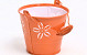 Pot de Zinc D12cm Orange